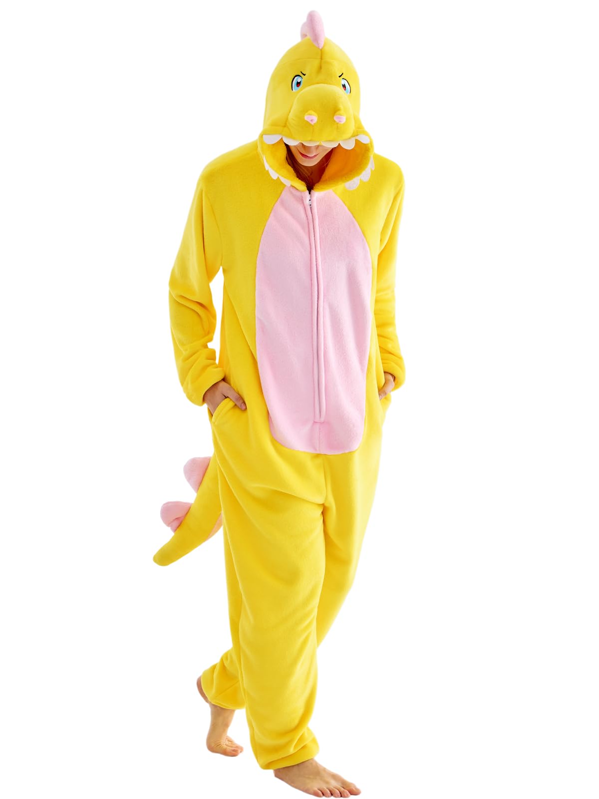 Unisex Adult Onesie Pajamas Animal One Piece Snug Fit Halloween Costume Sleepwear Homewear