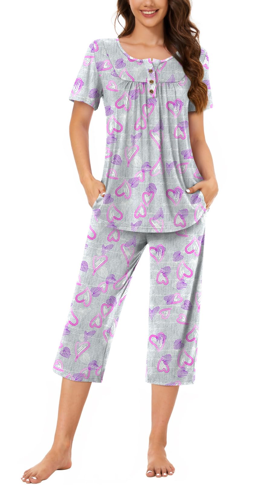 Bestbee Pajamas for Women Set 2 Piece Outfits Soft Sleepwear Ladies Pj Sets