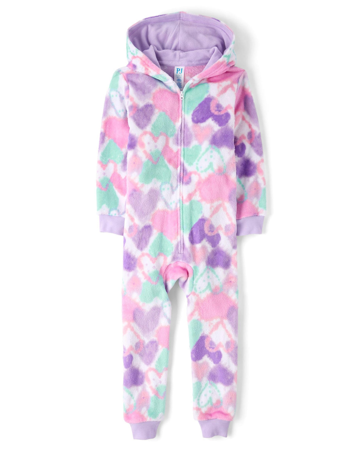 The Children's Place Girls' Long Sleeve Fleece Zip Up One Piece Pajama