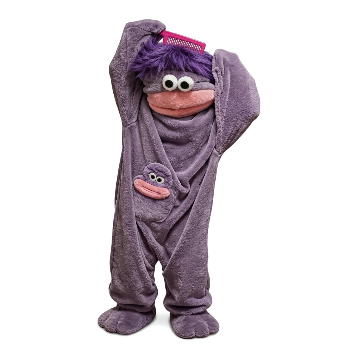 Monster Onesie Adult – Big Mouth Monster Onesie Pajamas, Silly Onesie Costume for Halloween, Parties & Loungewear