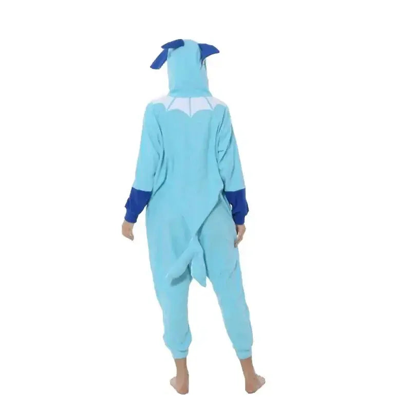 Glaceon Kigurumi Onesie Cosplay Costume Pajamas Halloween Christmas Pajamas Anime Warm Homewear For Adult