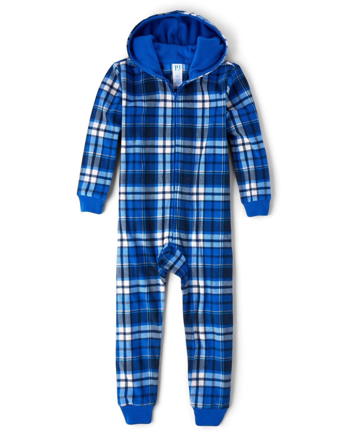 The Children's Place boys Long Sleeve Fleece Hooded Zip Front One Piece Pajamas