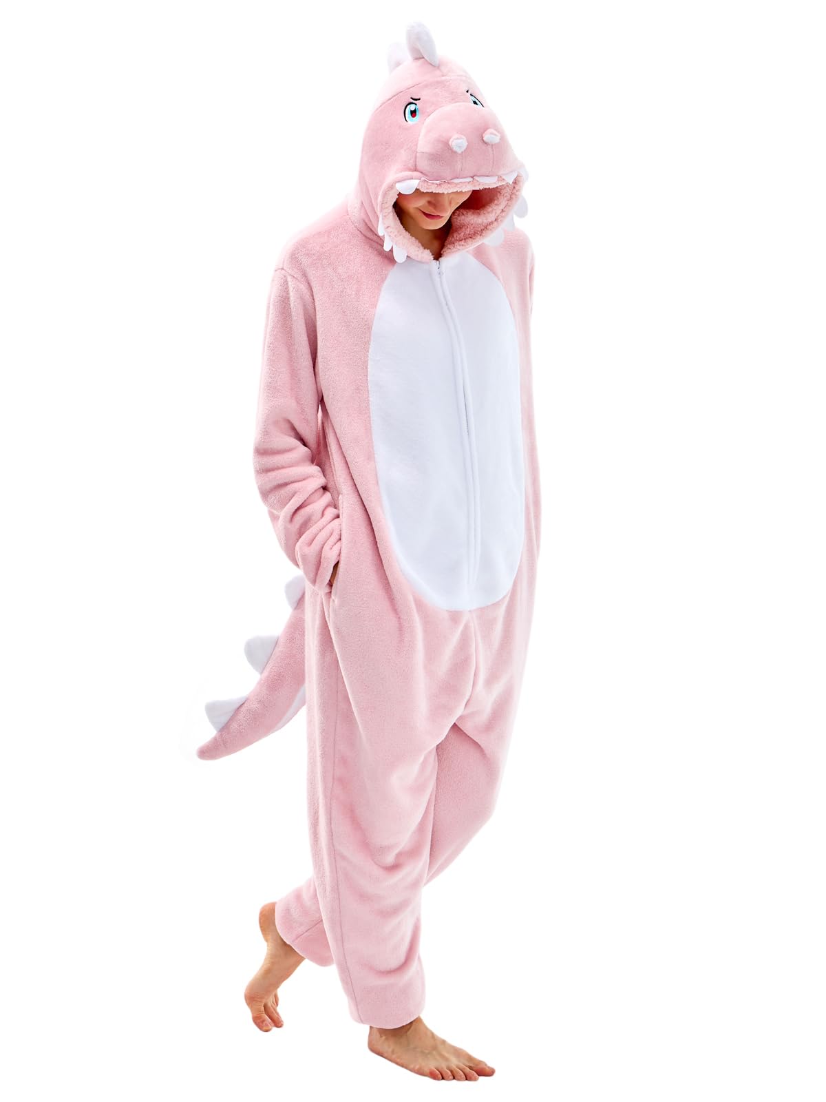 Unisex Adult Onesie Pajamas Animal One Piece Snug Fit Halloween Costume Sleepwear Homewear