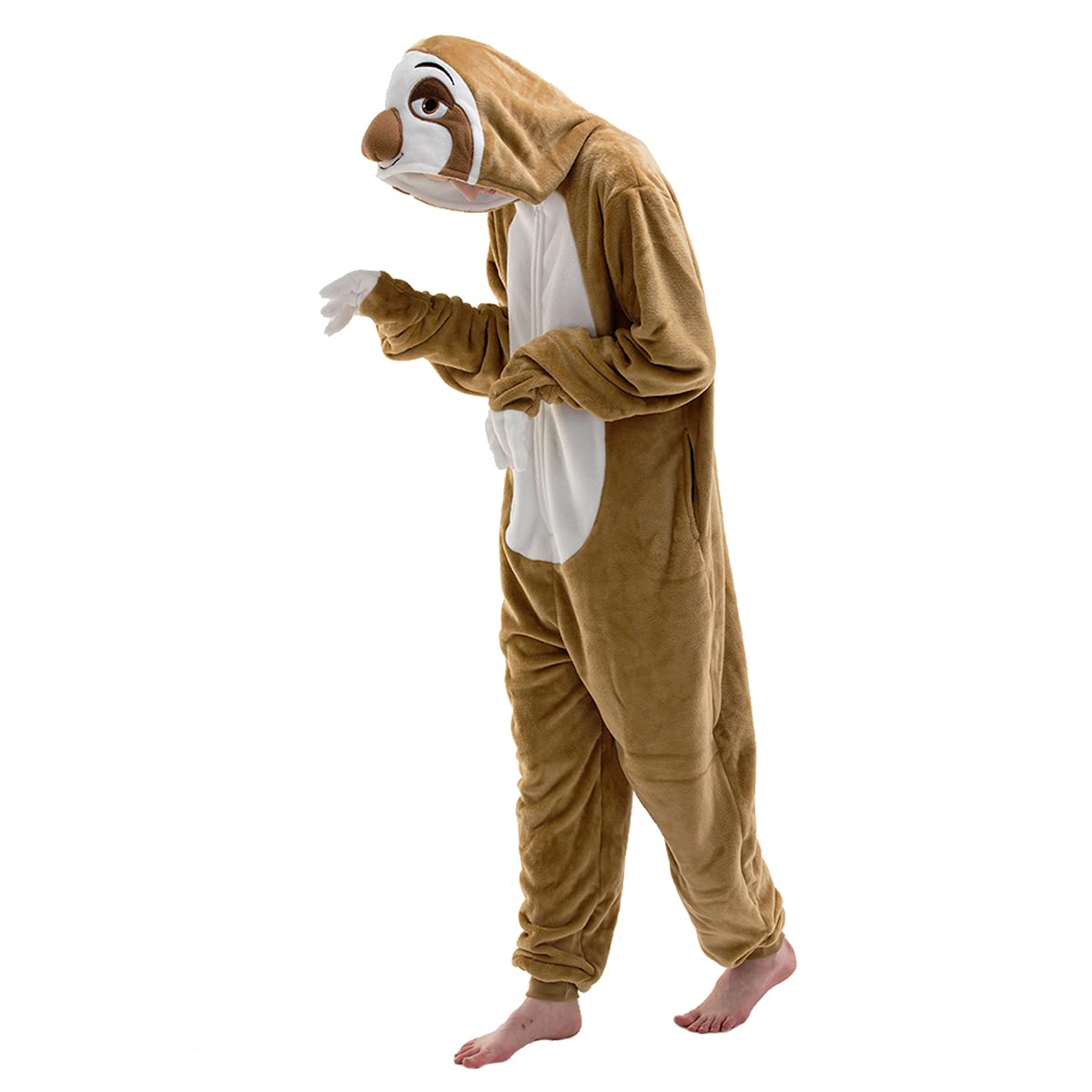 COSUSKET Snug Fit Unisex Adult Onesie Pajamas, Flannel Cosplay Animal One Piece Halloween Costume Sleepwear Homewear