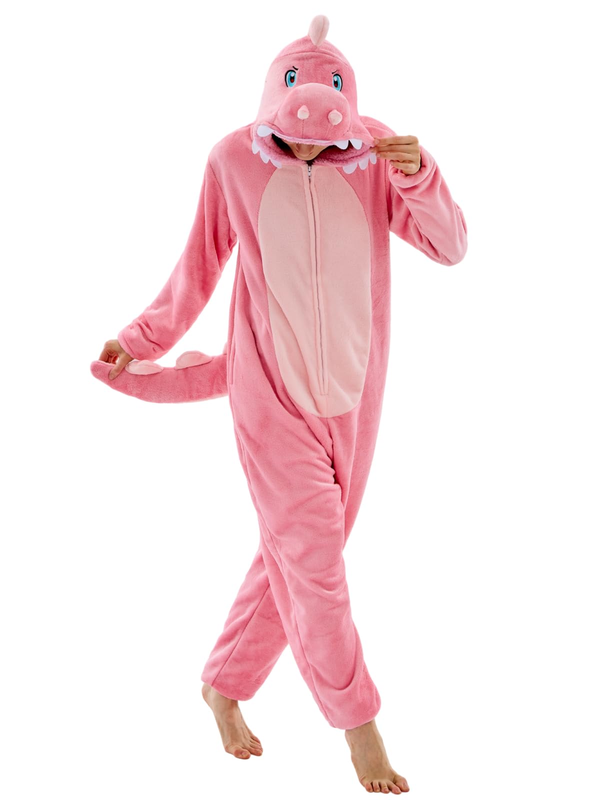 Unisex Adult Onesie Pajamas Animal One Piece Snug Fit Halloween Costume Sleepwear Homewear