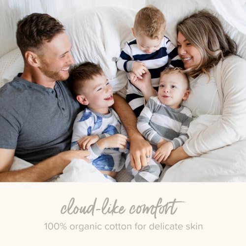 Burt's Bees Baby Boys Organic Cotton, Snug Fit Footed Sleeper Pajamas
