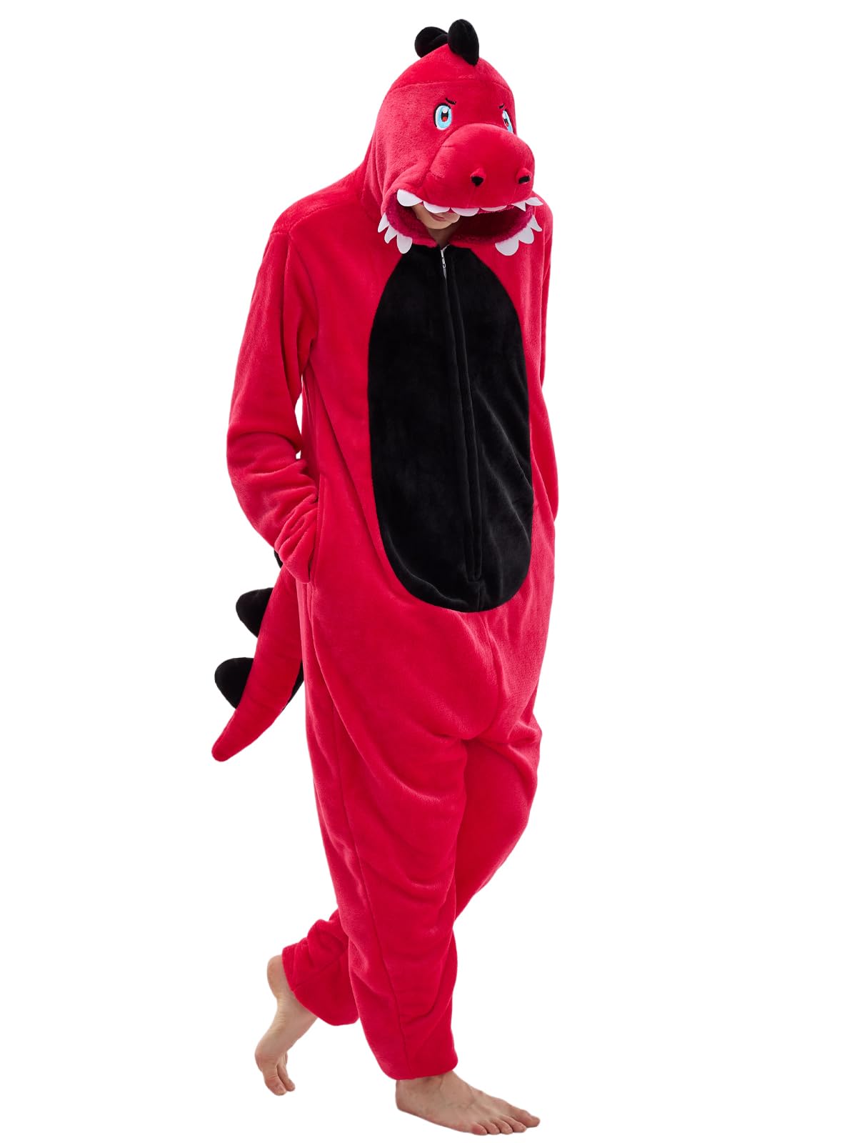 Unisex Adult Onesie Pajamas Animal One Piece Snug Fit Halloween Costume Sleepwear Homewear