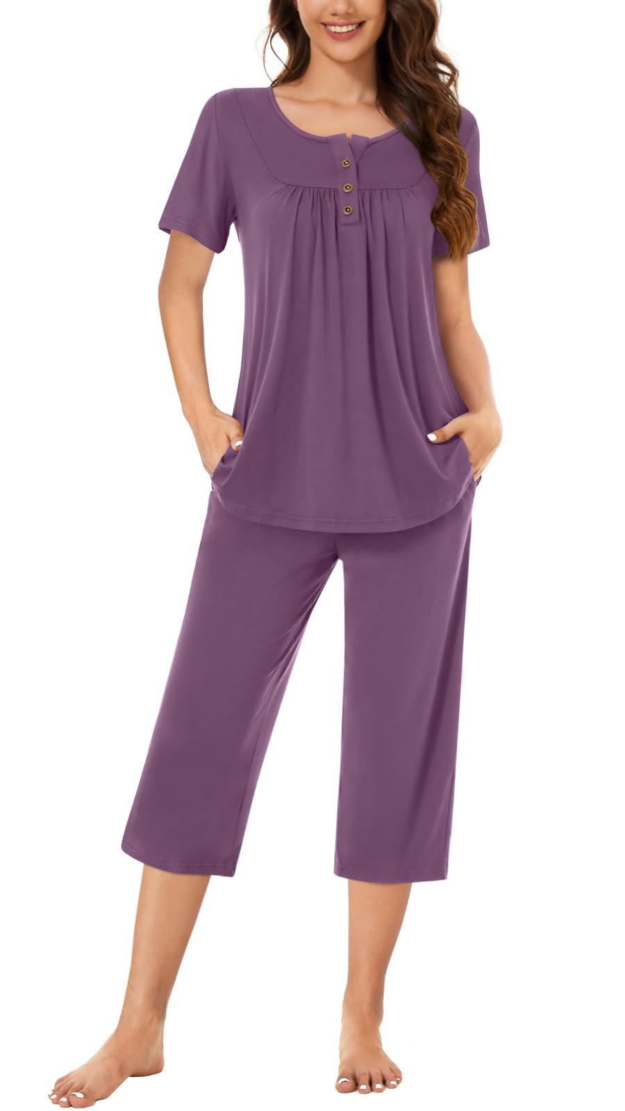 Bestbee Pajamas for Women Set 2 Piece Outfits Soft Sleepwear Ladies Pj Sets