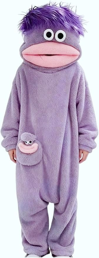 Funny Green Big Mouth Monster Onesie Pajamas