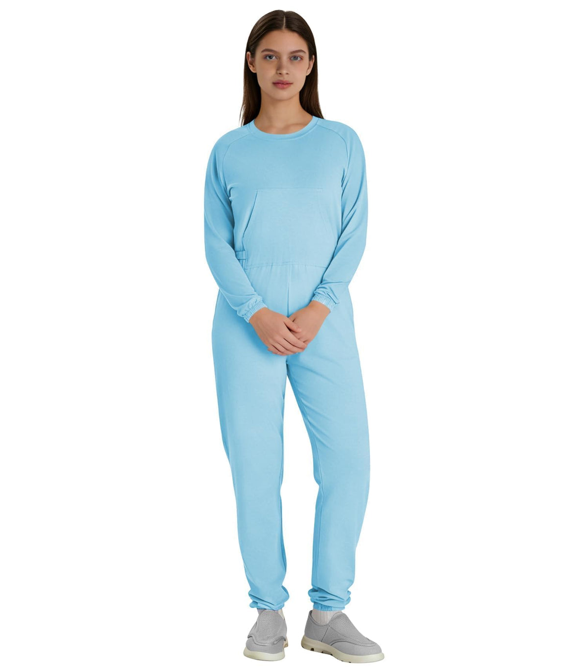 Adaptive Clothing for Women Anti-Strip Back-Zip Jumpsuit for Elderly Women