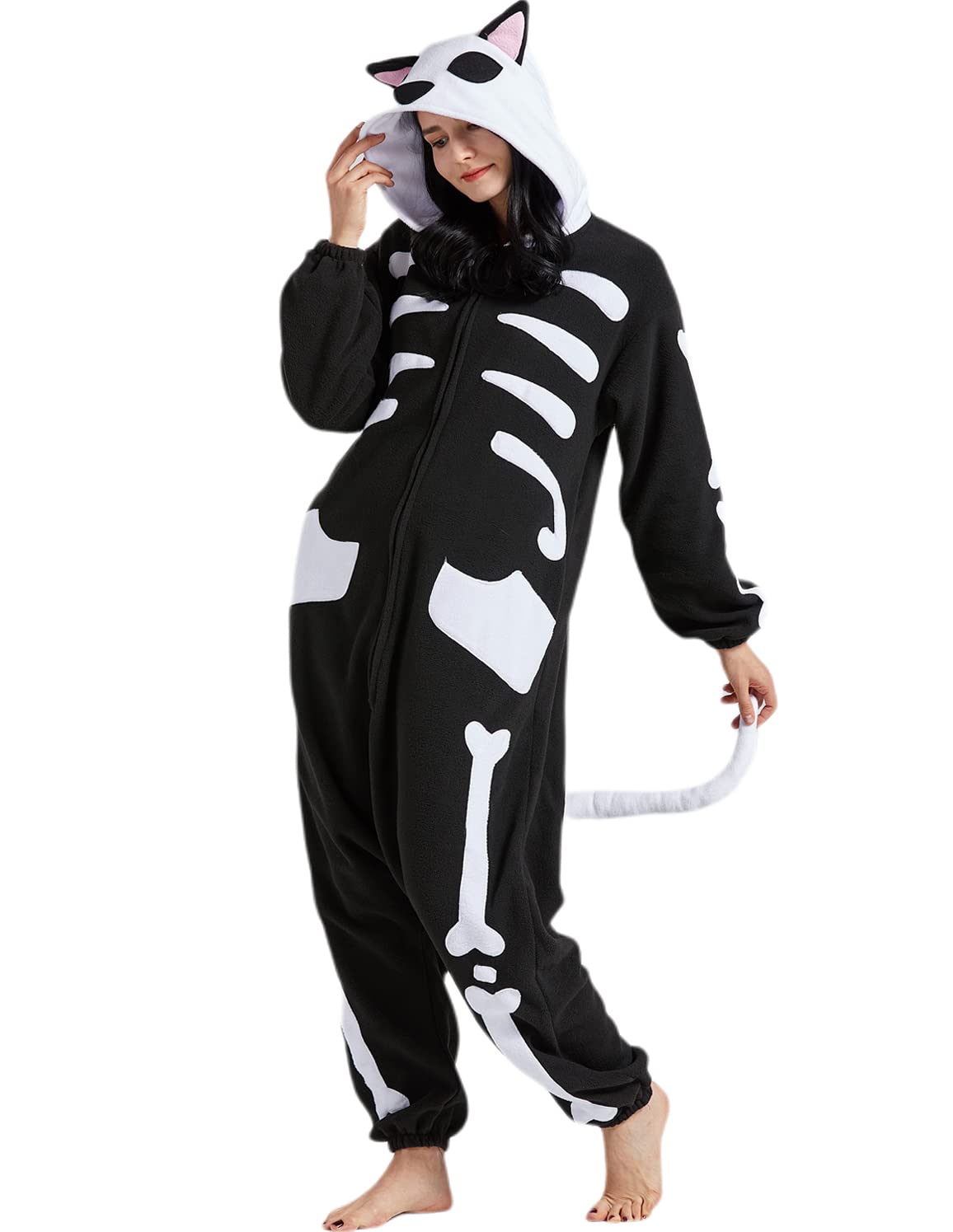 SAMGU Adult Onesie Animal Halloween Cosplay Costume One Piece Pajamas for Women and Men