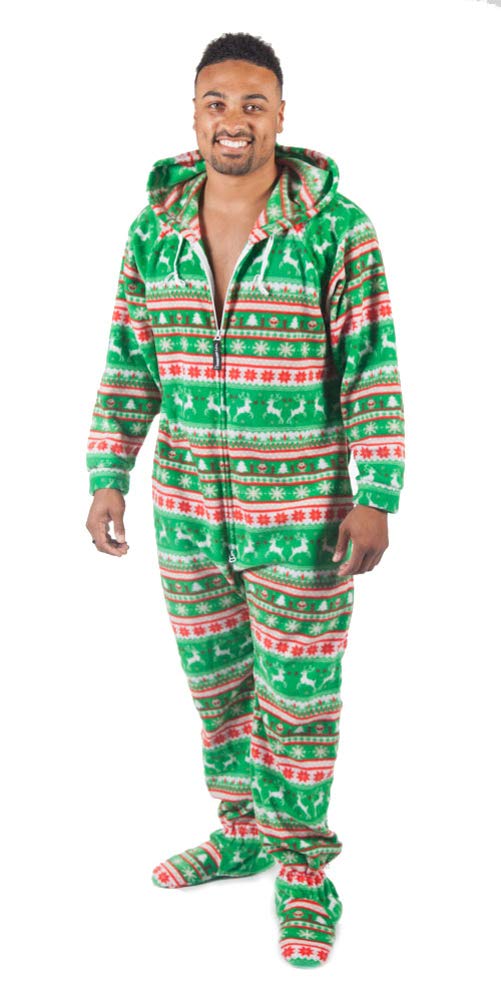 Forever Lazy Adult Onesie Pajamas, Footed Fleece One-Piece Unisex Lounge for Women and Men with Detachable Feet