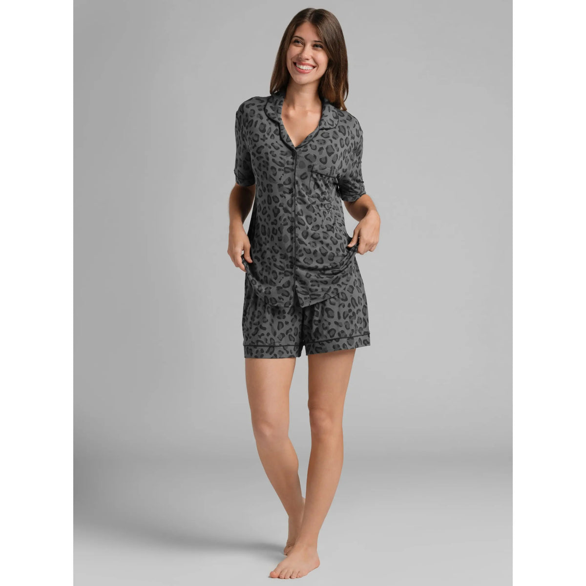 Comfrt | Luna Lounge Short Sleeve PJ Set | Jersey Knit Short Sleeve Matching Pajama Set