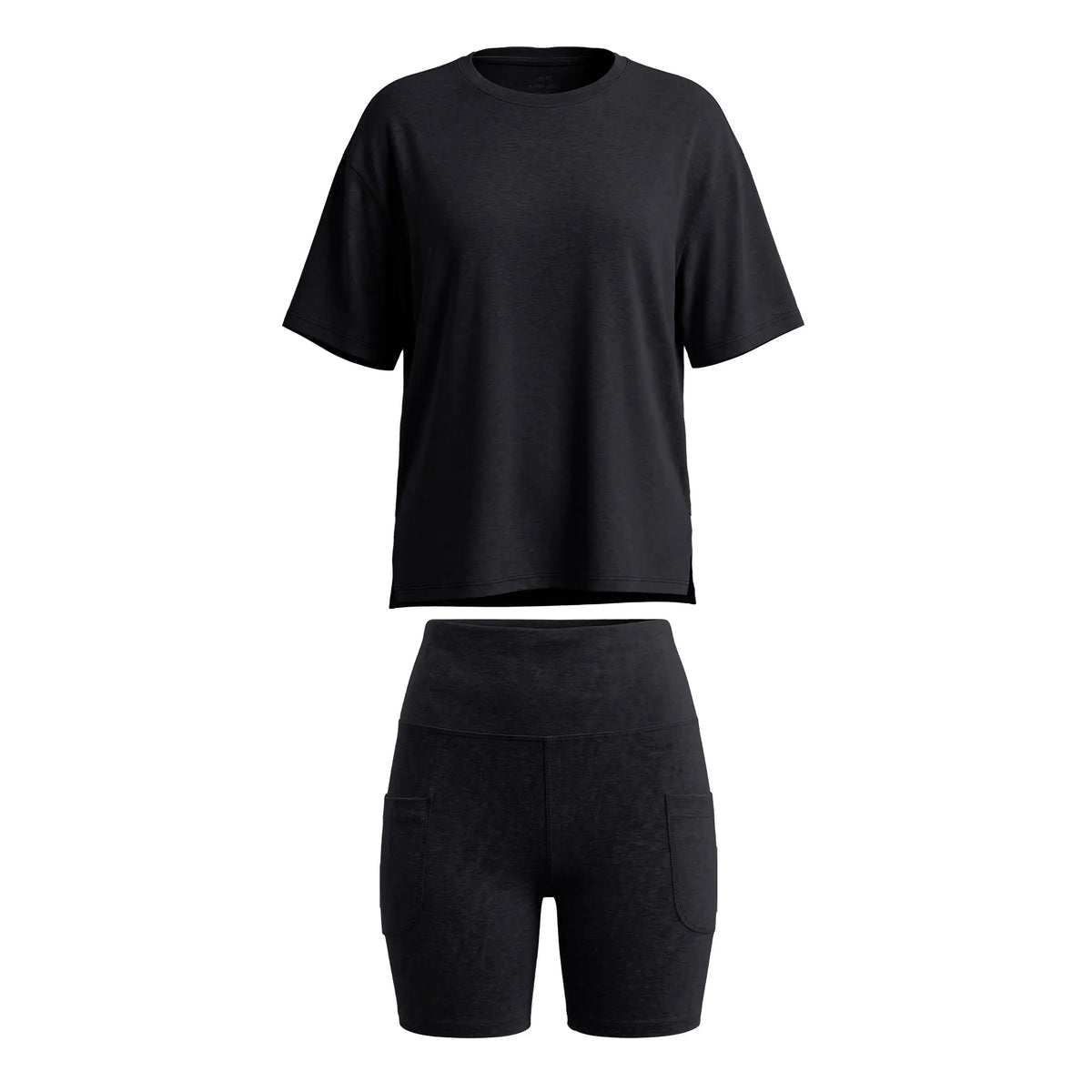 SHOWITTY Womens Lounge Set – Short Sleeve Crew Neck Top and Shorts Set, 88% Recycled Polyester Pajama Outfit with Side Pockets, Soft Stretch 2 Piece Outfit #tiktokshopsummersale