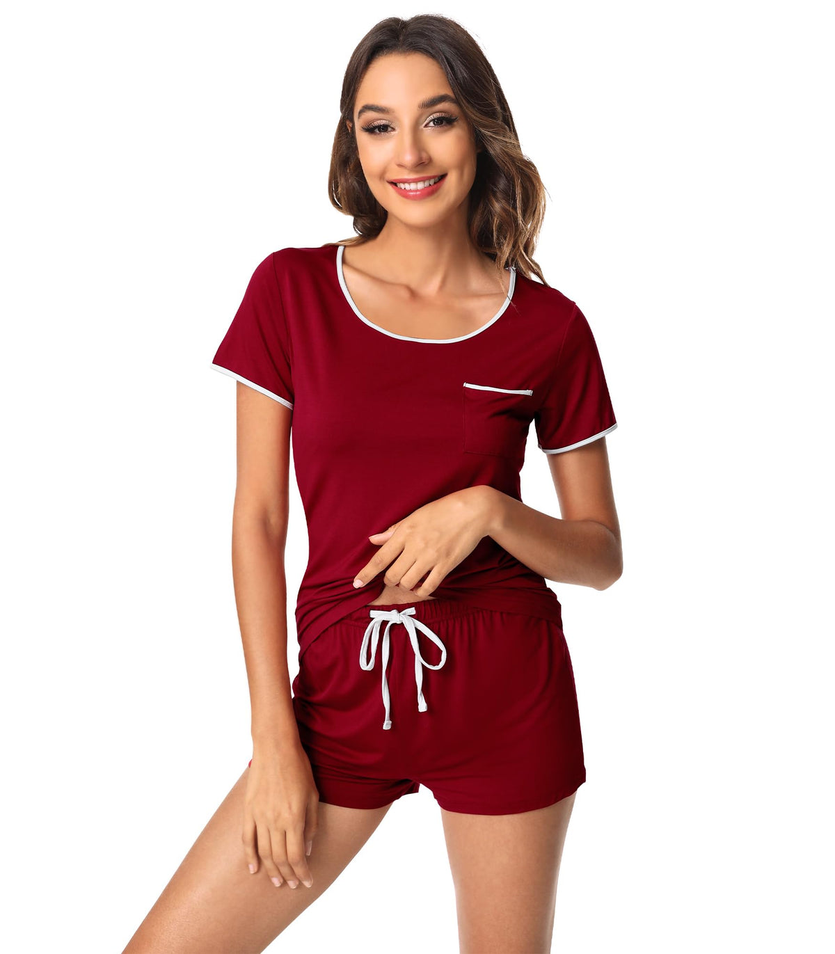 WiWi Bamboo Viscose Womens Pajamas Cooling Sleepwear for Hot Flashes S-4X