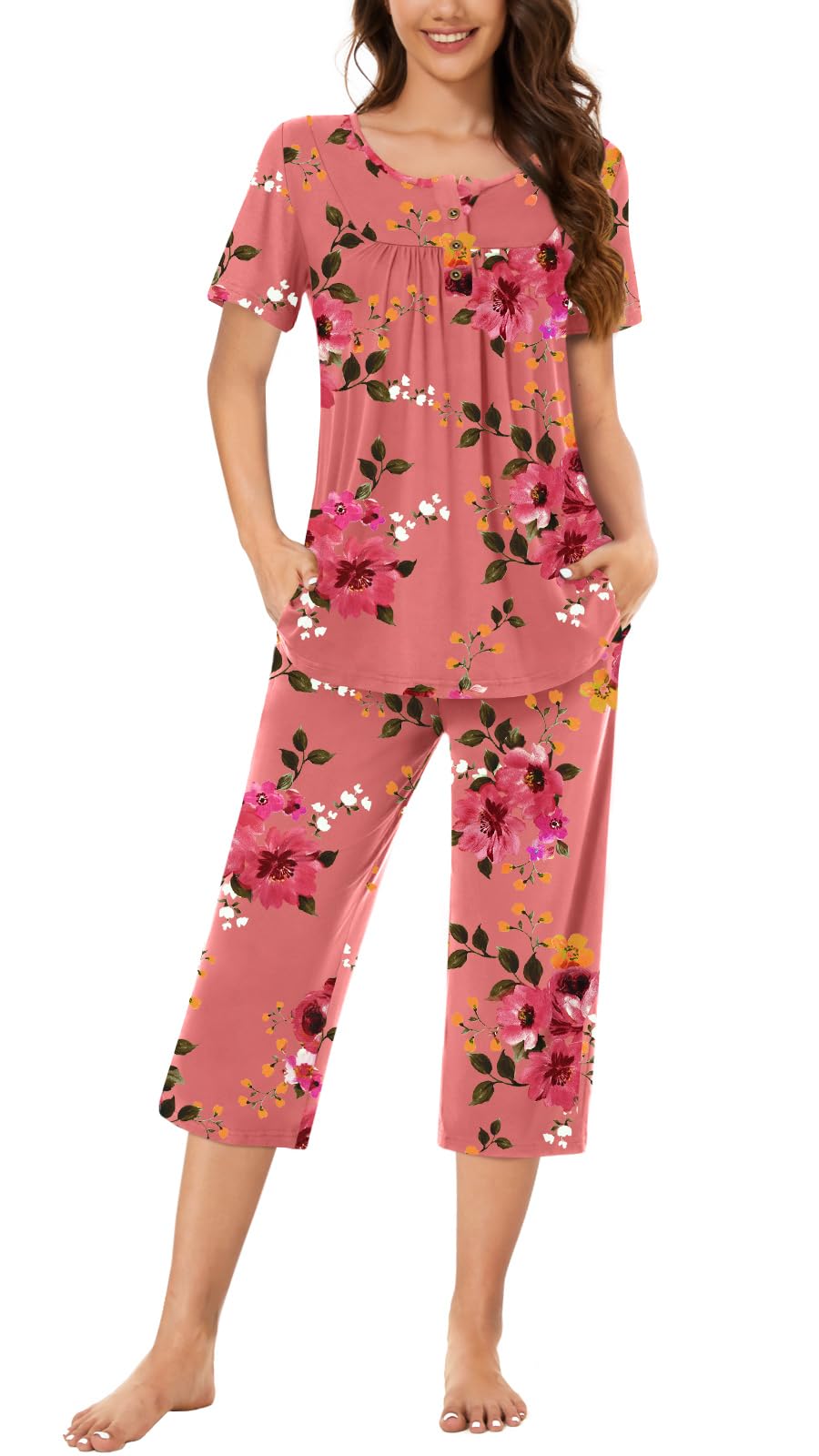 Bestbee Pajamas for Women Set 2 Piece Outfits Soft Sleepwear Ladies Pj Sets