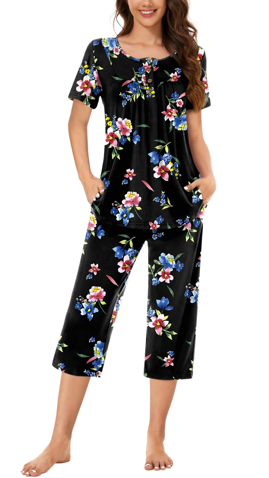 Bestbee Pajamas for Women Set 2 Piece Outfits Soft Sleepwear Ladies Pj Sets