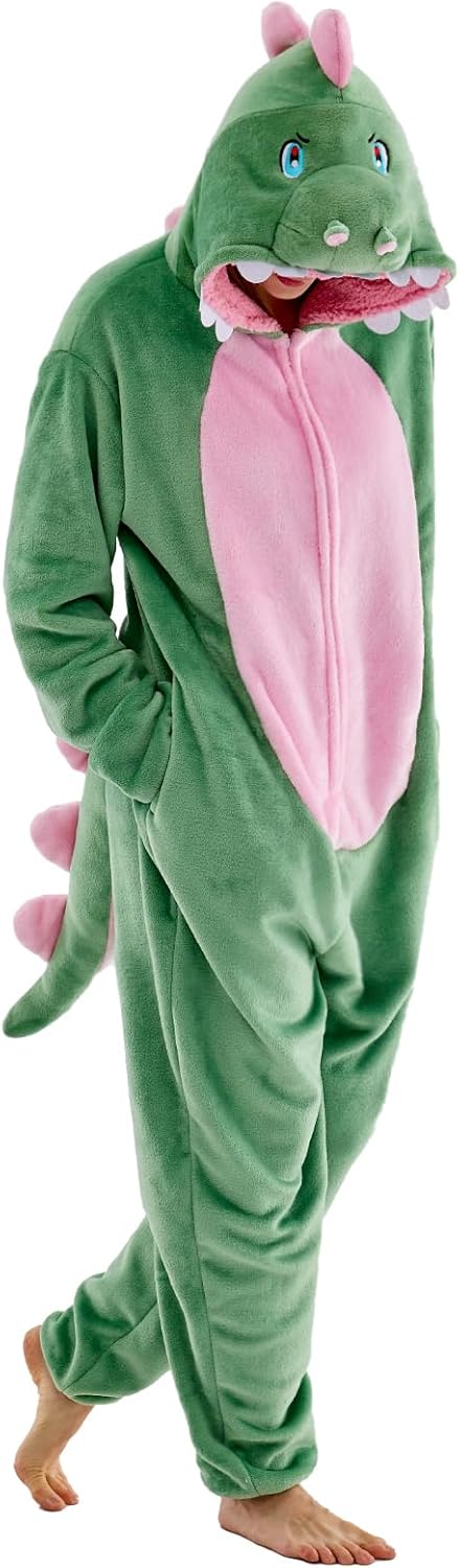 Unisex Adult Onesie Pajamas Animal One Piece Snug Fit Halloween Costume Sleepwear Homewear