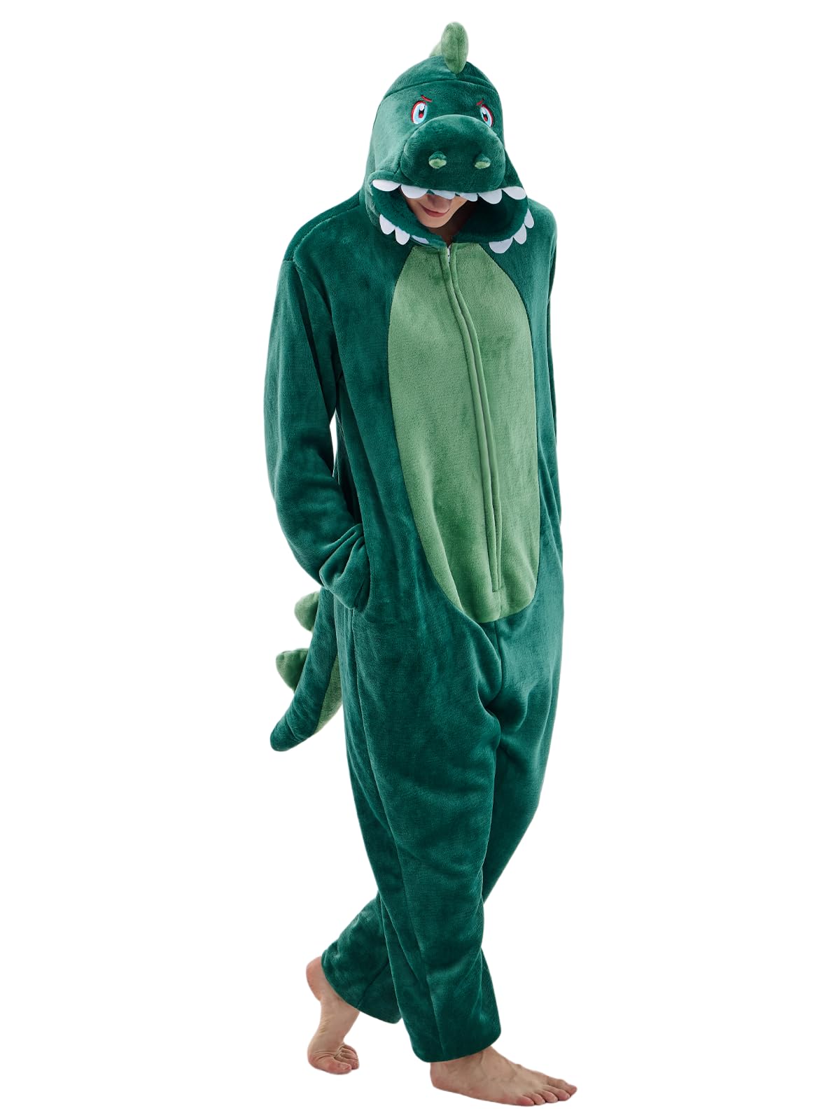 Unisex Adult Onesie Pajamas Animal One Piece Snug Fit Halloween Costume Sleepwear Homewear