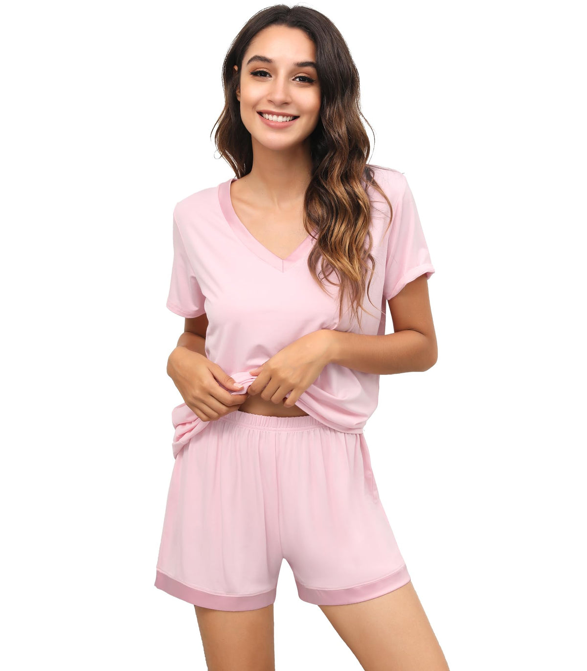 WiWi Bamboo Viscose Womens Pajamas Cooling Sleepwear for Hot Flashes S-4X