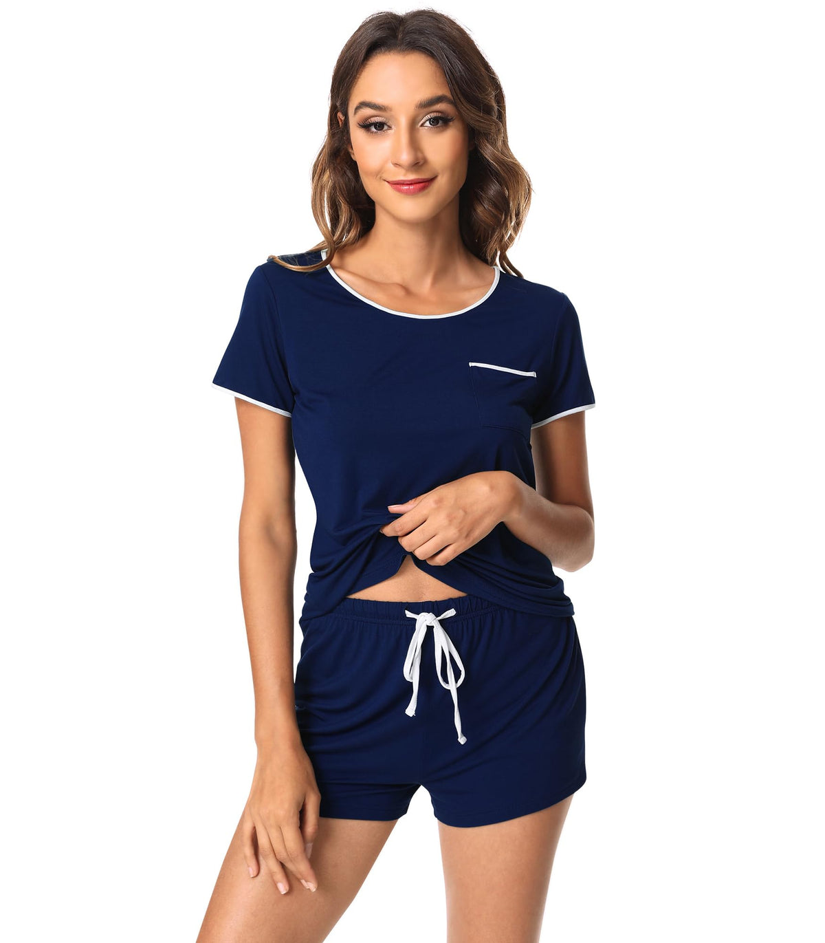 WiWi Bamboo Viscose Womens Pajamas Cooling Sleepwear for Hot Flashes S-4X