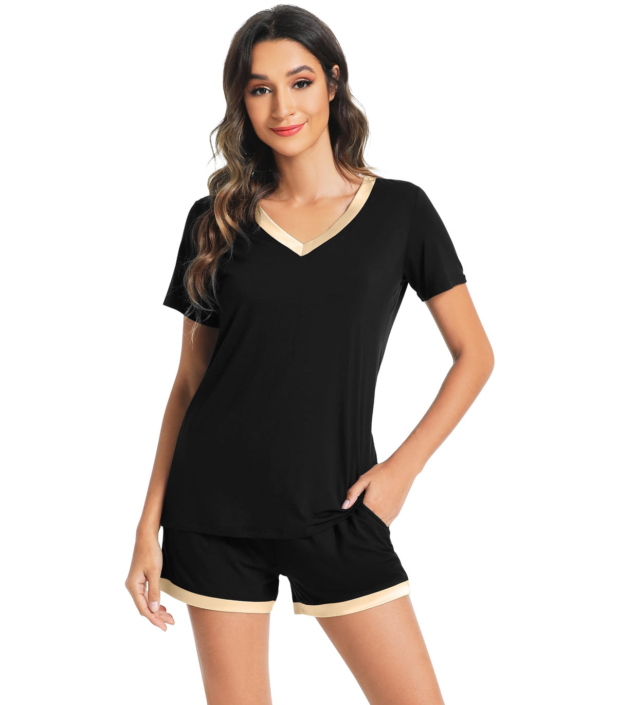 WiWi Bamboo Viscose Womens Pajamas Cooling Sleepwear for Hot Flashes S-4X