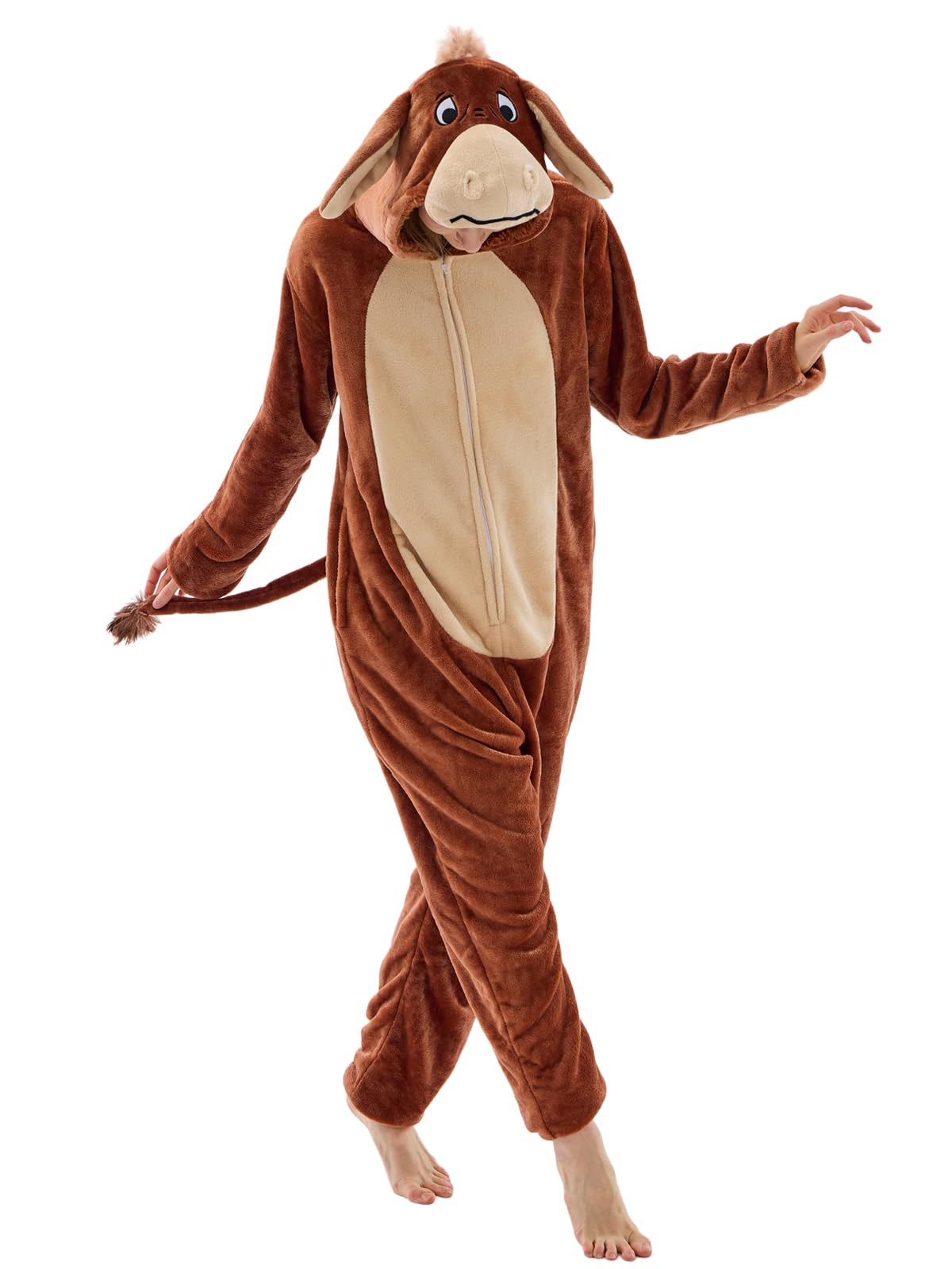 Unisex Adult Onesie Pajamas Animal One Piece Snug Fit Halloween Costume Sleepwear Homewear