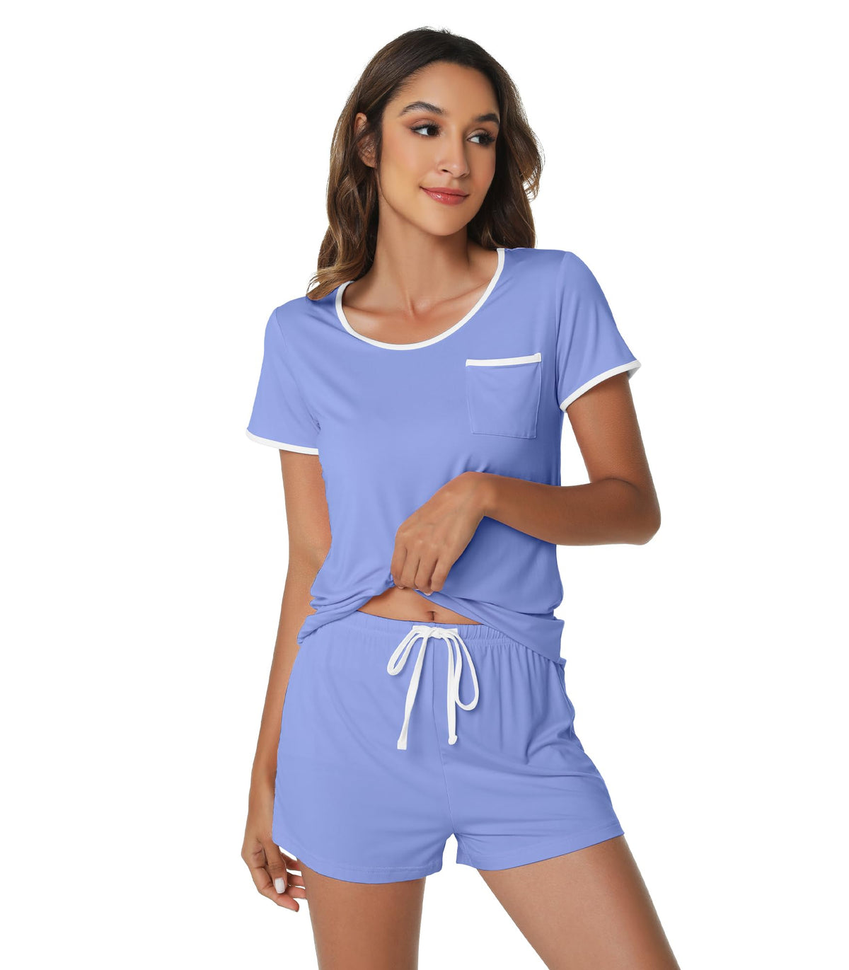 WiWi Bamboo Viscose Womens Pajamas Cooling Sleepwear for Hot Flashes S-4X