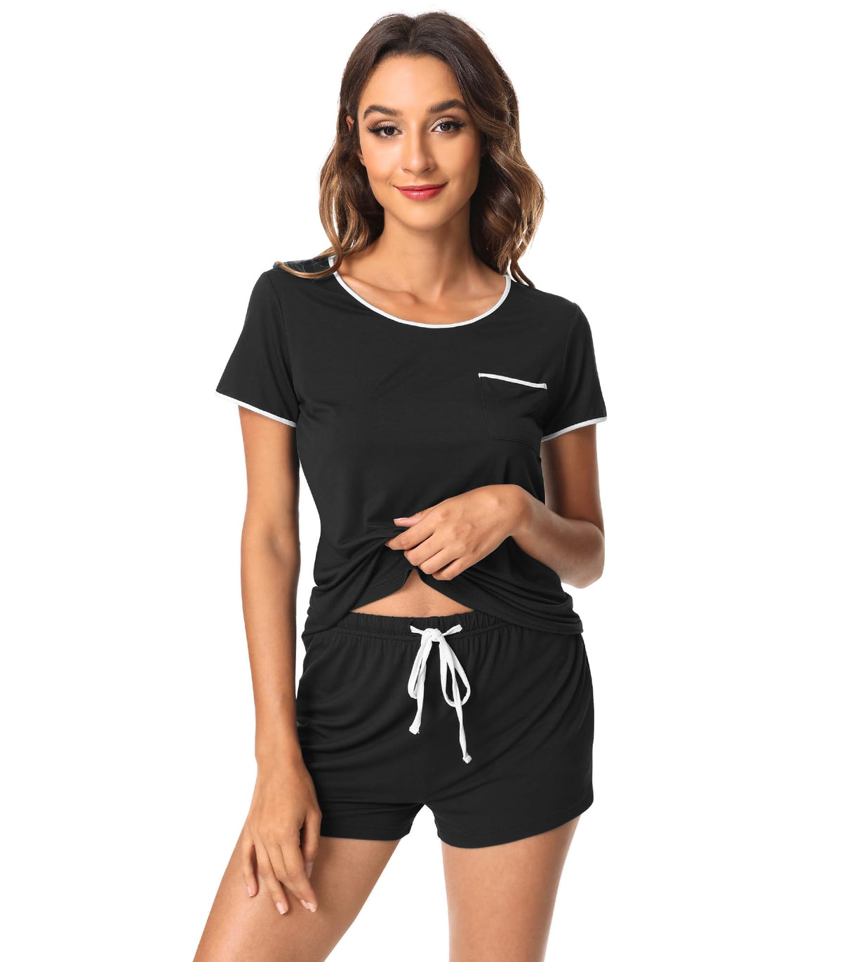 WiWi Bamboo Viscose Womens Pajamas Cooling Sleepwear for Hot Flashes S-4X
