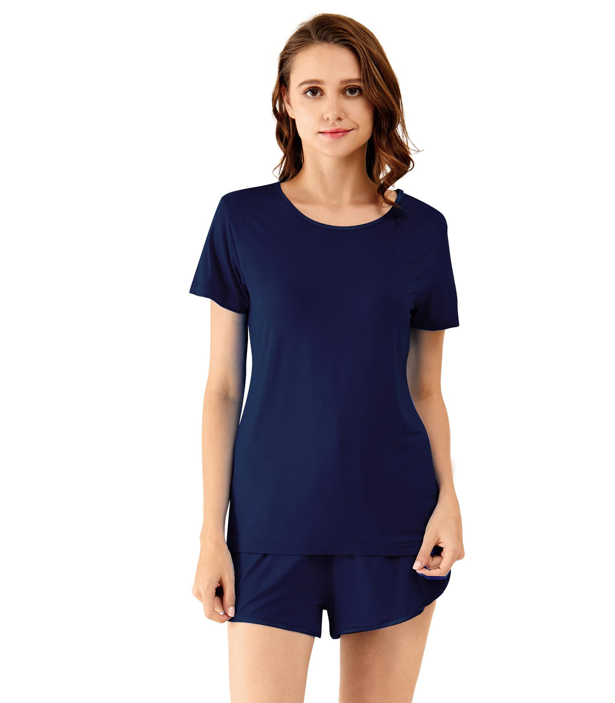 WiWi Bamboo Viscose Womens Pajamas Cooling Sleepwear for Hot Flashes S-4X
