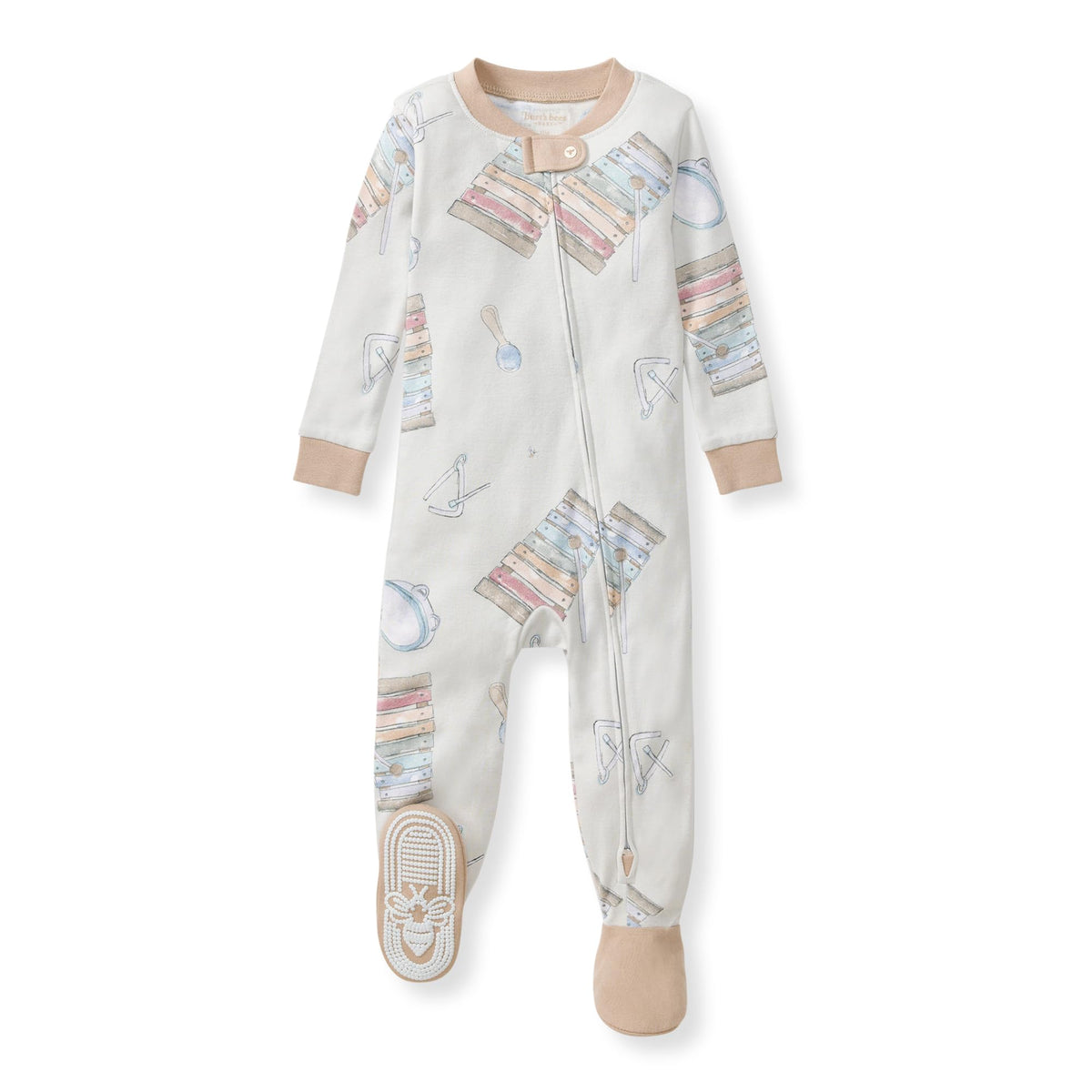 Burt's Bees Baby Boys Organic Cotton, Snug Fit Footed Sleeper Pajamas