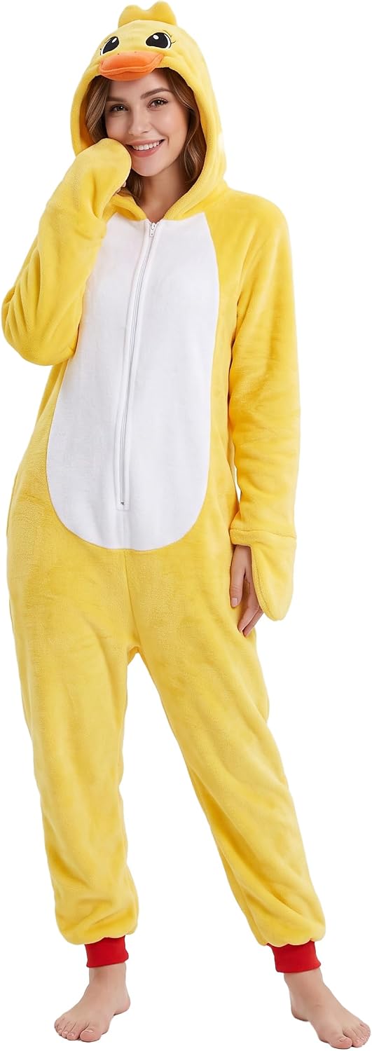 Unisex Adult Onesie Pajamas Animal One Piece Pajamas Halloween Costume Sleepwear Homewear