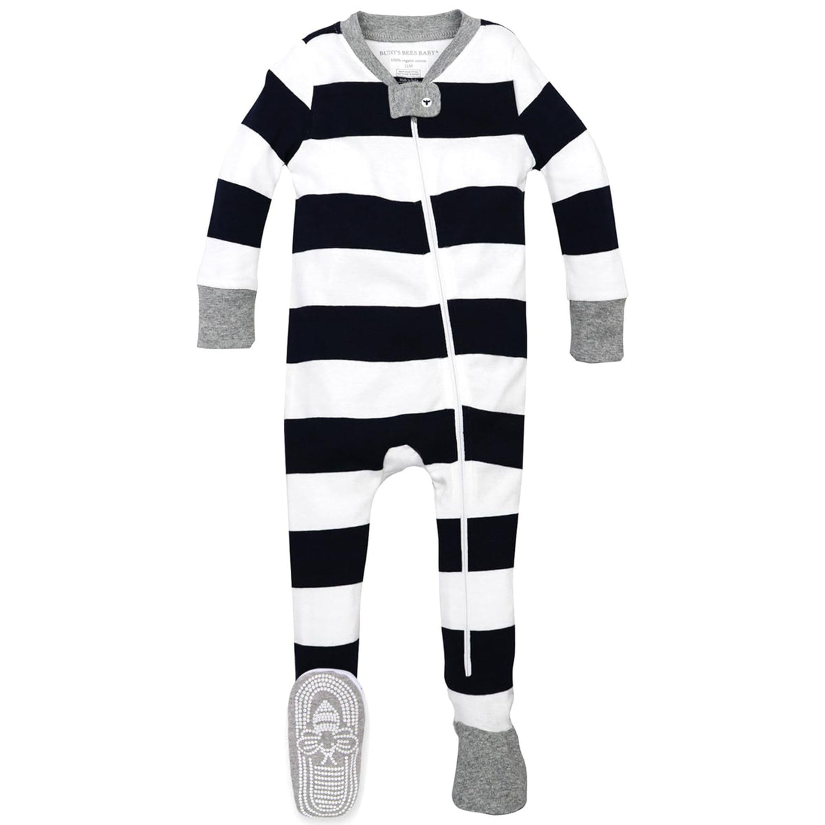 Burt's Bees Baby Boys Organic Cotton, Snug Fit Footed Sleeper Pajamas