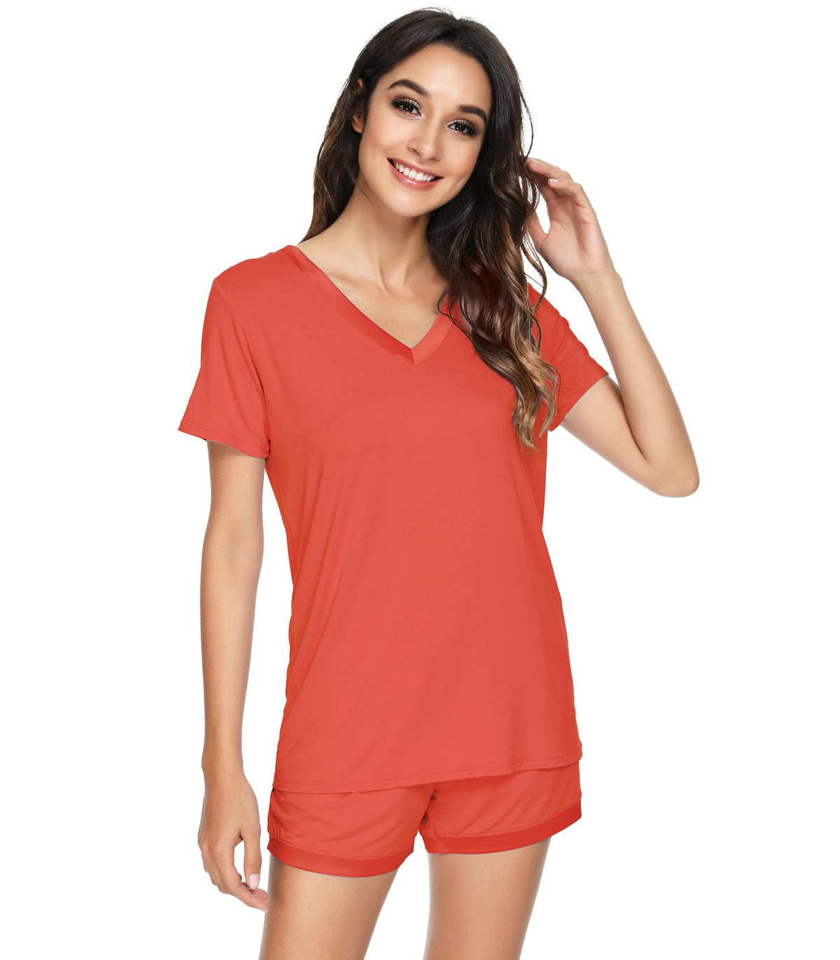 WiWi Bamboo Viscose Womens Pajamas Cooling Sleepwear for Hot Flashes S-4X