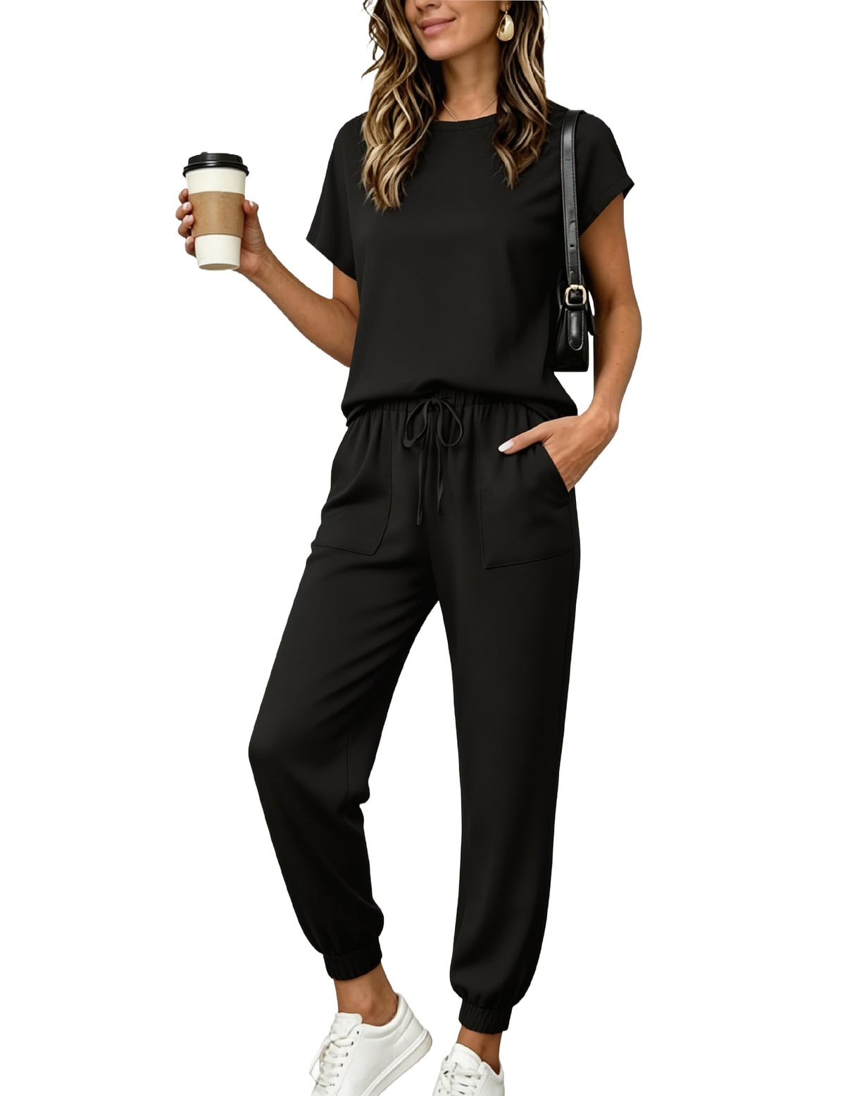 Ekouaer Womens Pajama Sets 100% Cotton Pjs 2 Piece Jogger Pants Lounge Sets