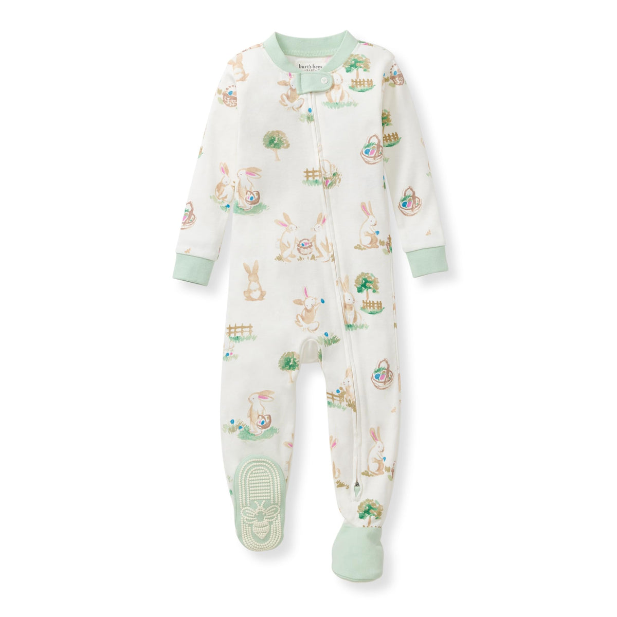 Burt's Bees Baby Boys Organic Cotton, Snug Fit Footed Sleeper Pajamas