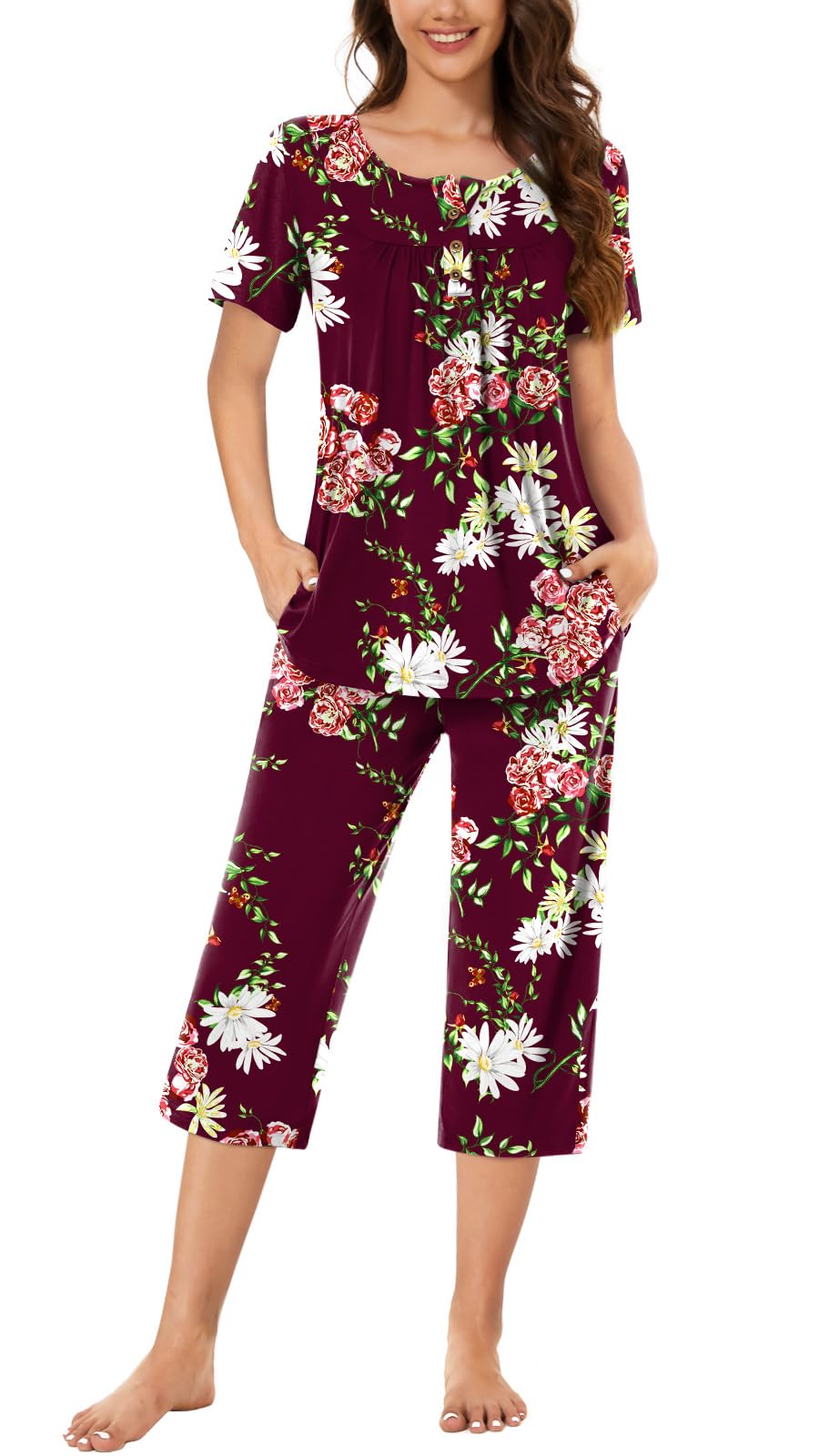 Bestbee Pajamas for Women Set 2 Piece Outfits Soft Sleepwear Ladies Pj Sets
