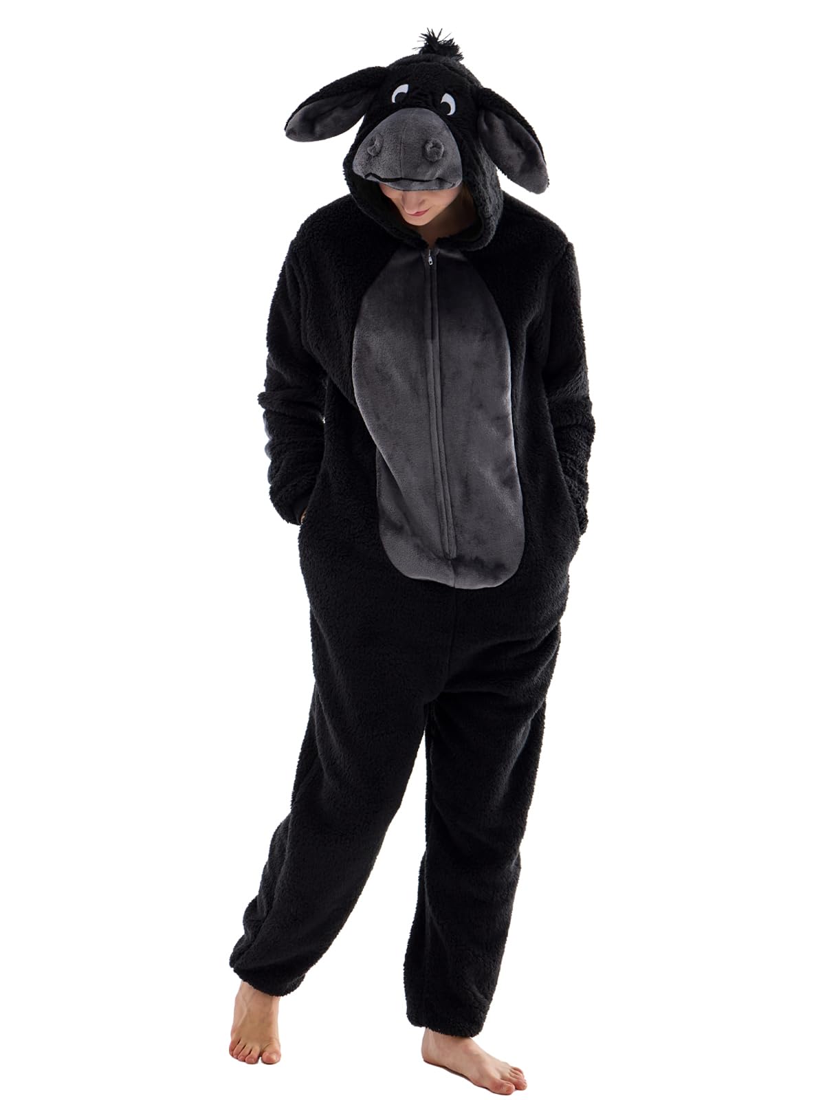 Unisex Adult Onesie Pajamas Animal One Piece Snug Fit Halloween Costume Sleepwear Homewear