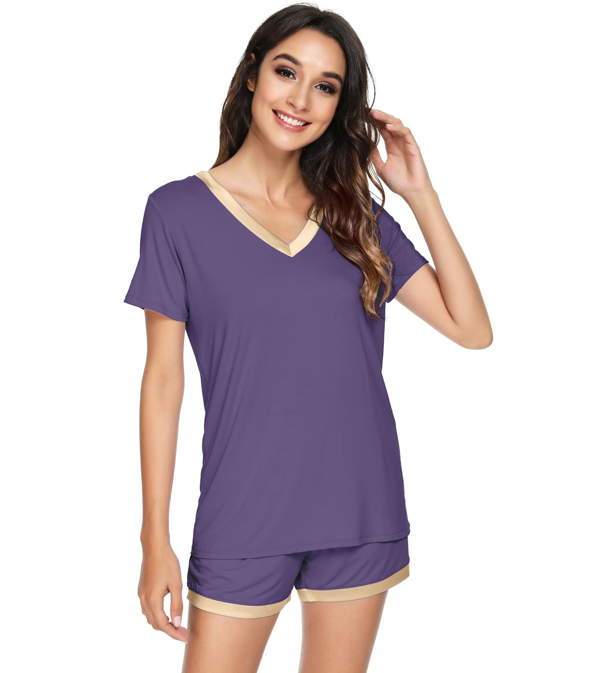 WiWi Bamboo Viscose Womens Pajamas Cooling Sleepwear for Hot Flashes S-4X