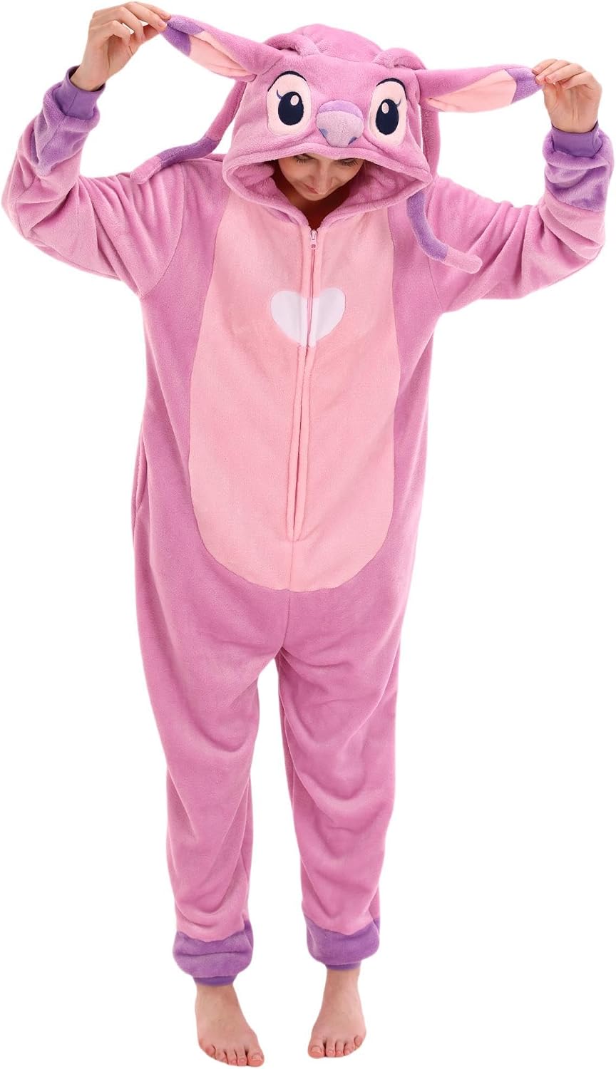 COSUSKET Snug Fit Unisex Adult Onesie Pajamas, Flannel Cosplay Animal One Piece Halloween Costume Sleepwear Homewear
