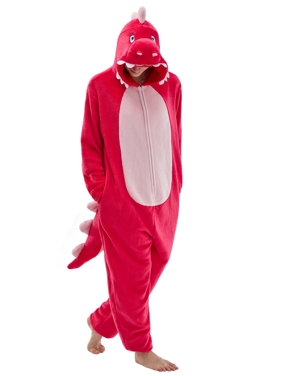 Unisex Adult Onesie Pajamas Animal One Piece Snug Fit Halloween Costume Sleepwear Homewear