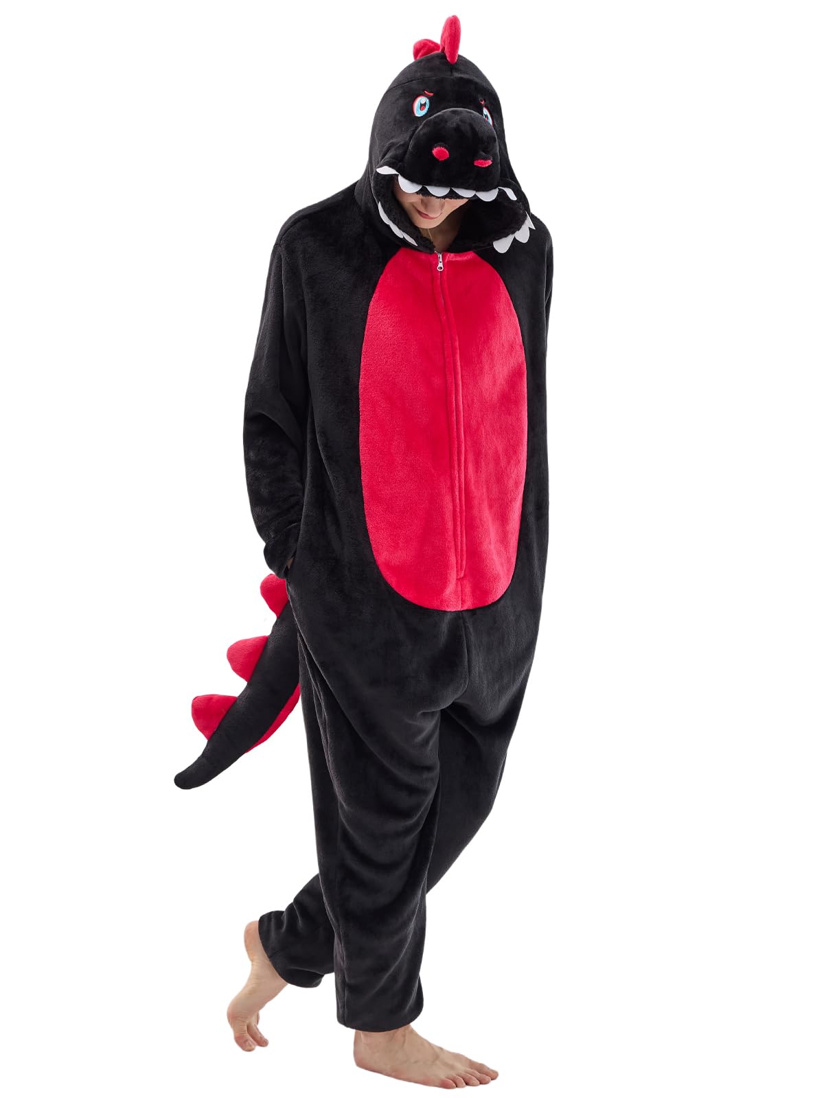 Unisex Adult Onesie Pajamas Animal One Piece Snug Fit Halloween Costume Sleepwear Homewear