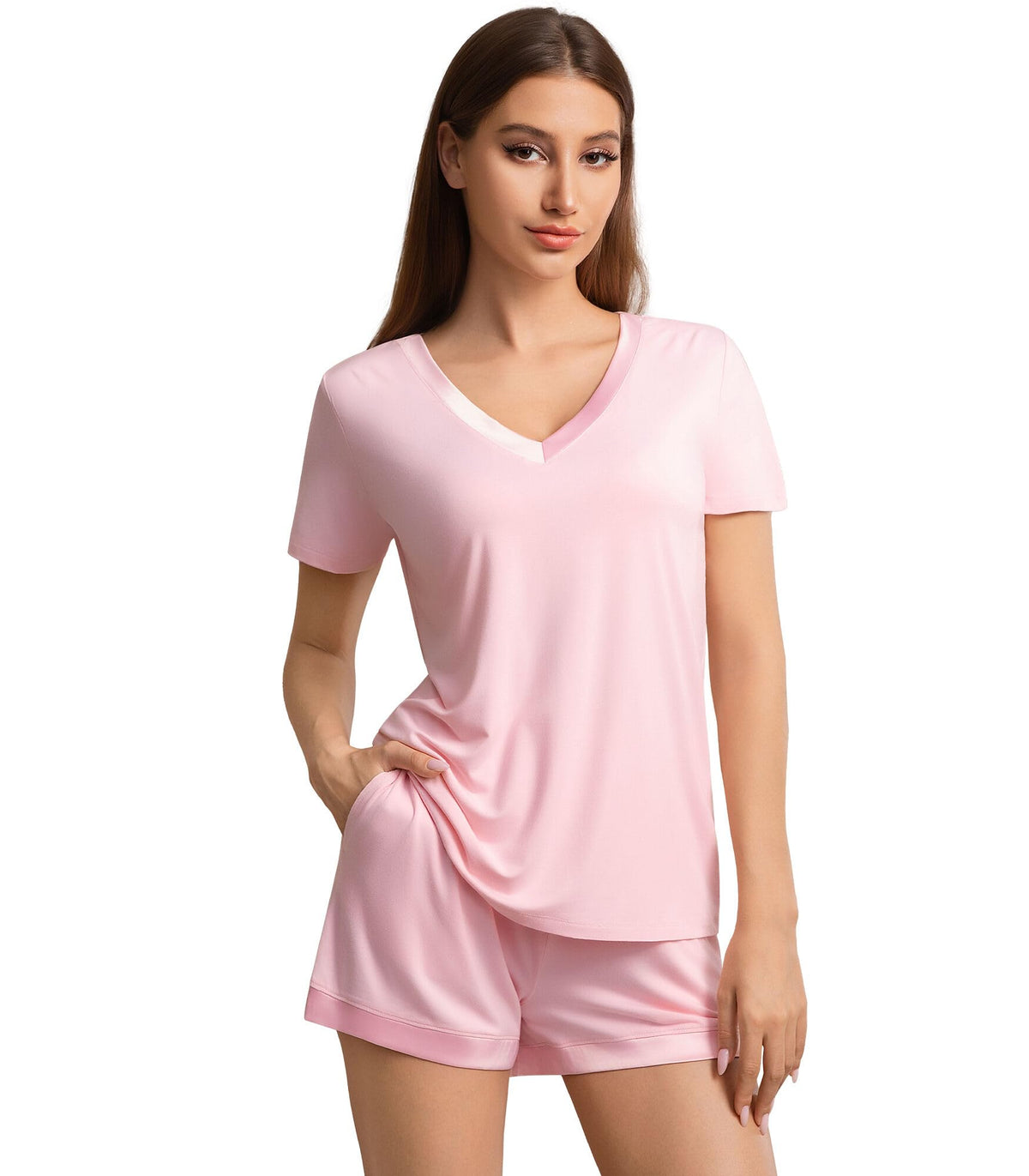 WiWi Bamboo Viscose Womens Pajamas Cooling Sleepwear for Hot Flashes S-4X