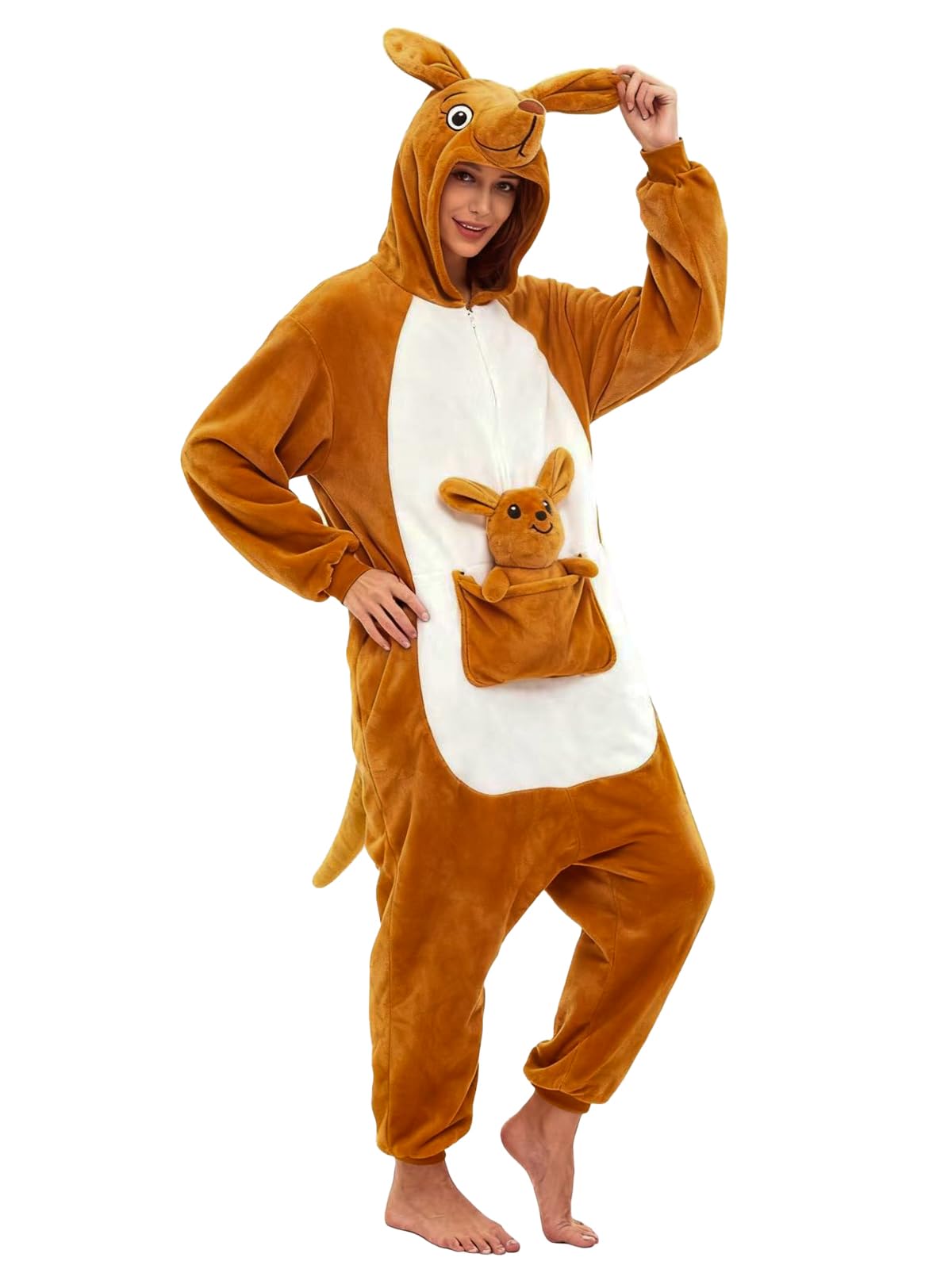 Unisex Adult Onesie Pajamas Animal One Piece Snug Fit Halloween Costume Sleepwear Homewear