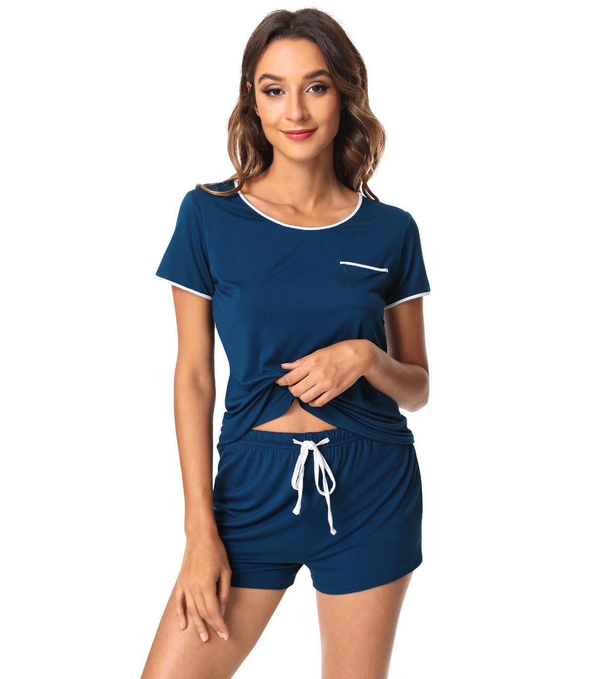 WiWi Bamboo Viscose Womens Pajamas Cooling Sleepwear for Hot Flashes S-4X