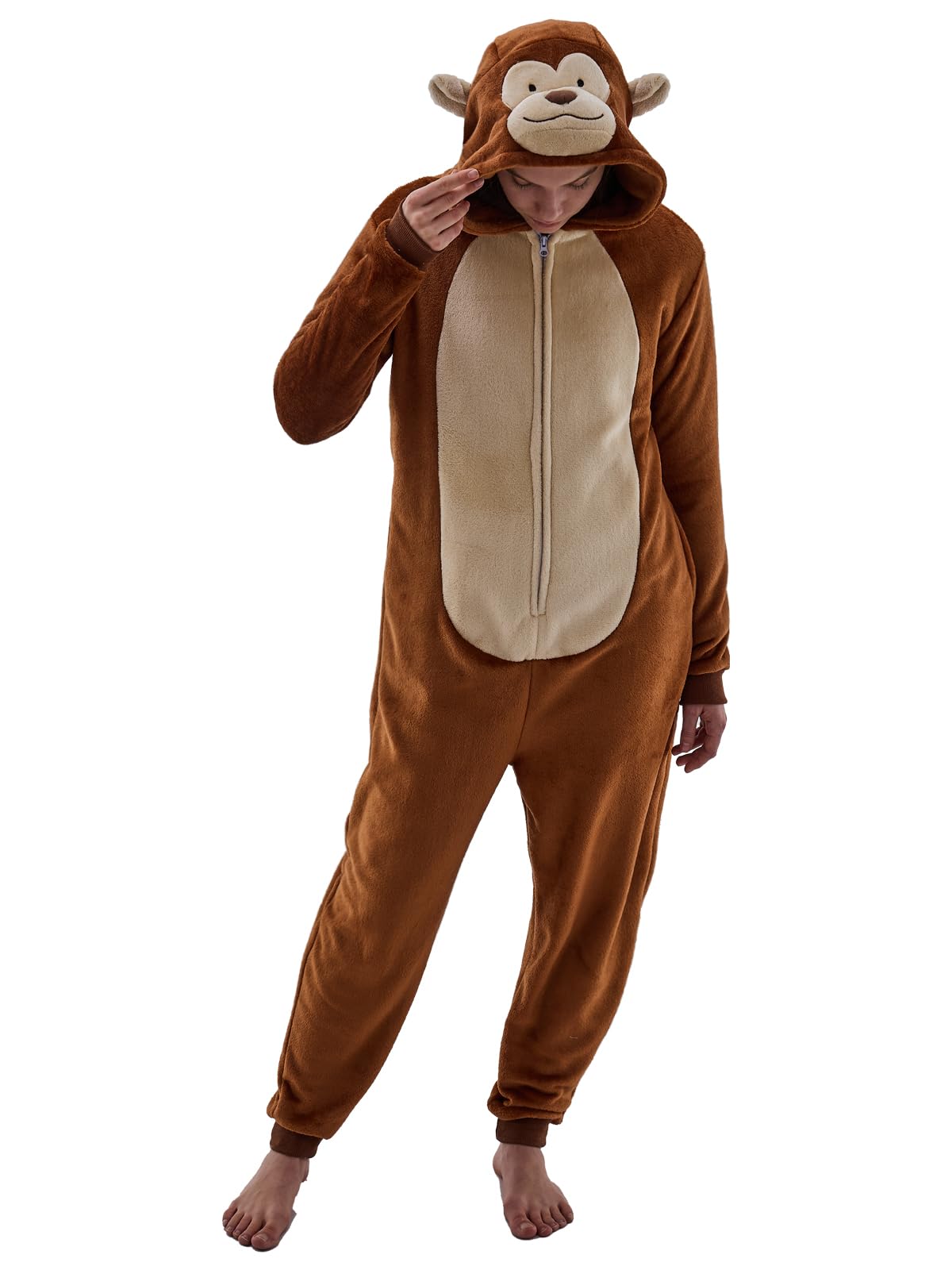 Unisex Adult Onesie Pajamas Animal One Piece Snug Fit Halloween Costume Sleepwear Homewear