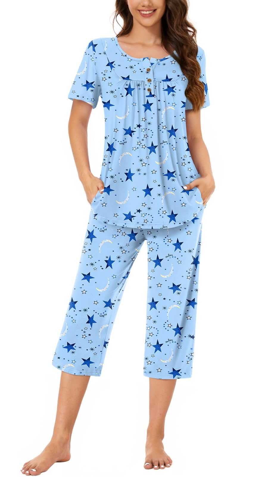 Bestbee Pajamas for Women Set 2 Piece Outfits Soft Sleepwear Ladies Pj Sets
