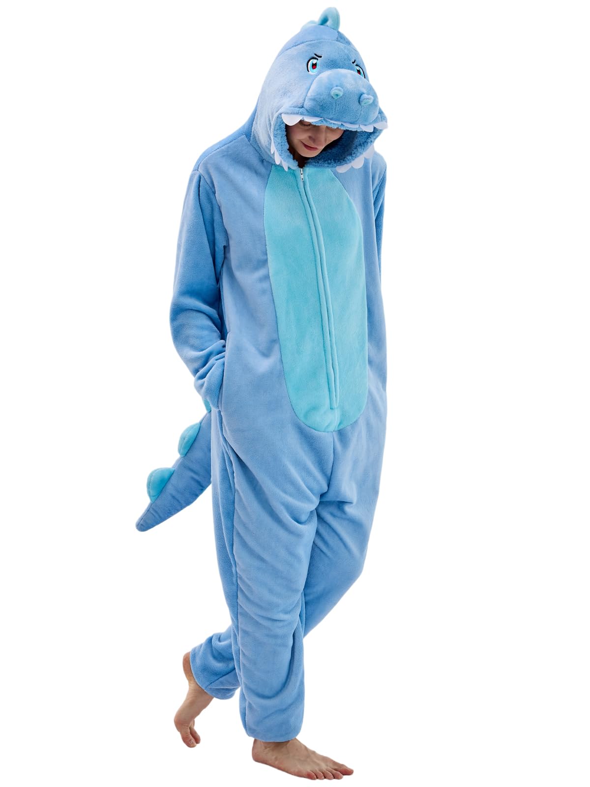 Unisex Adult Onesie Pajamas Animal One Piece Snug Fit Halloween Costume Sleepwear Homewear