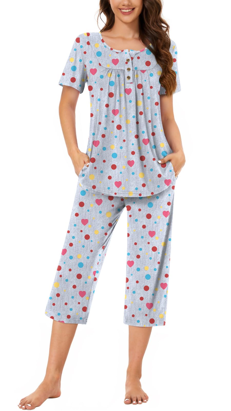 Bestbee Pajamas for Women Set 2 Piece Outfits Soft Sleepwear Ladies Pj Sets