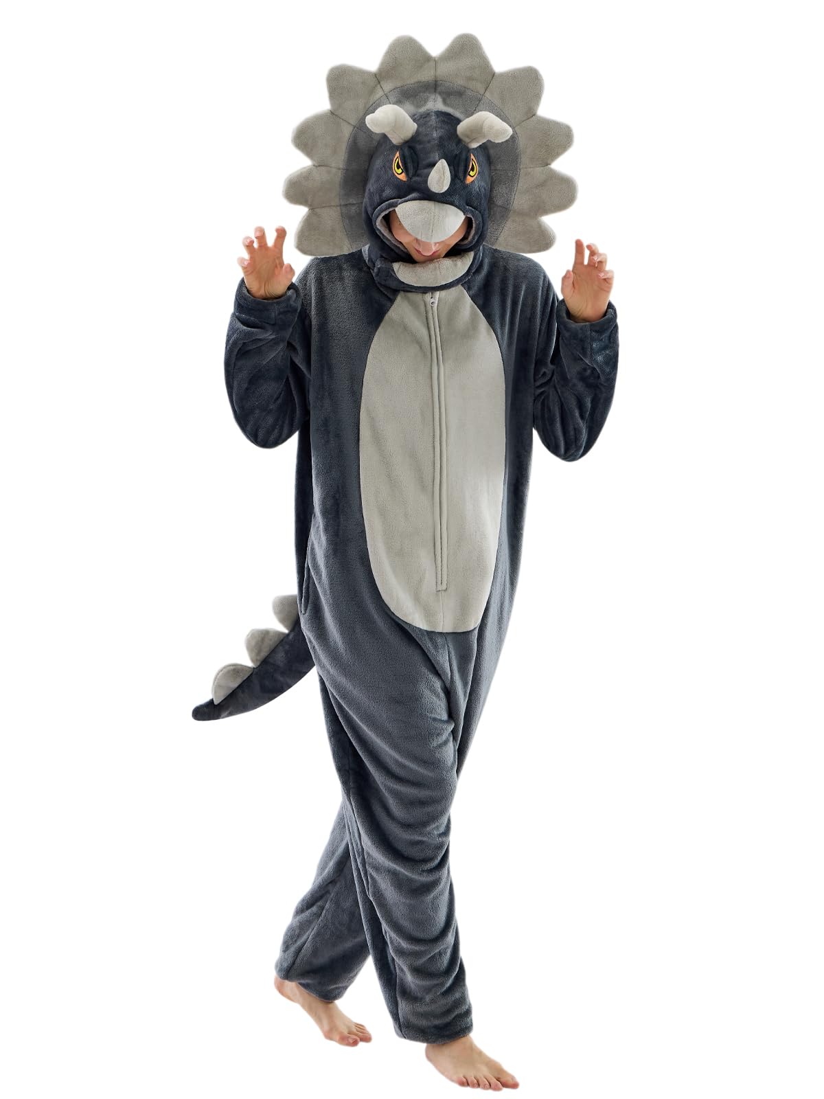 Unisex Adult Onesie Pajamas Animal One Piece Snug Fit Halloween Costume Sleepwear Homewear